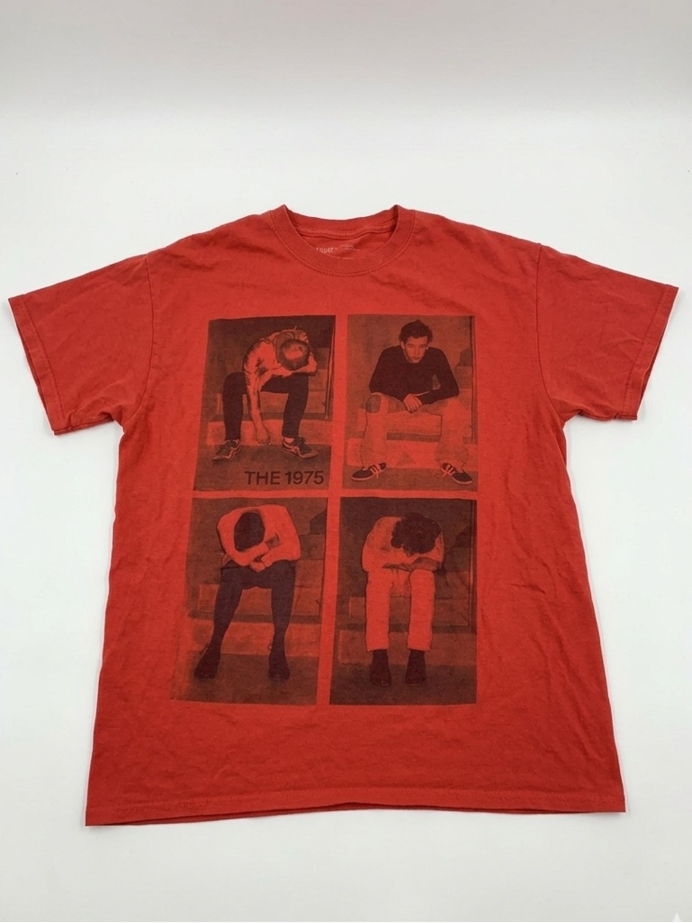 The 1975 Band Tee Red Photo Grid Graphic T-Shirt - Size Medium